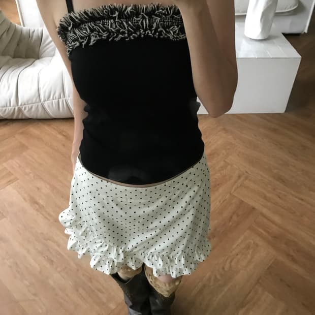 vintage black fringe sleeveless