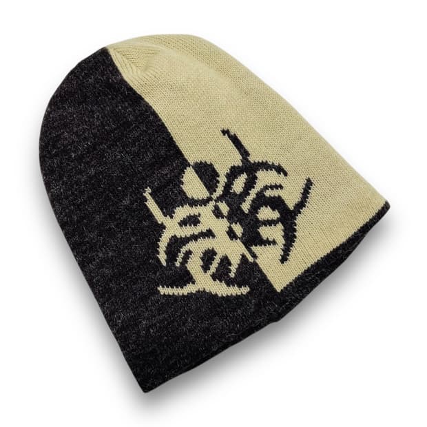 Punk Y2K Tribal Half beige Beanie
