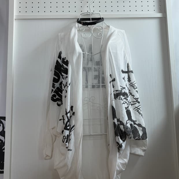 Skull printed loose fit cardigan