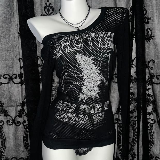 Rock chic mesh long sleeve