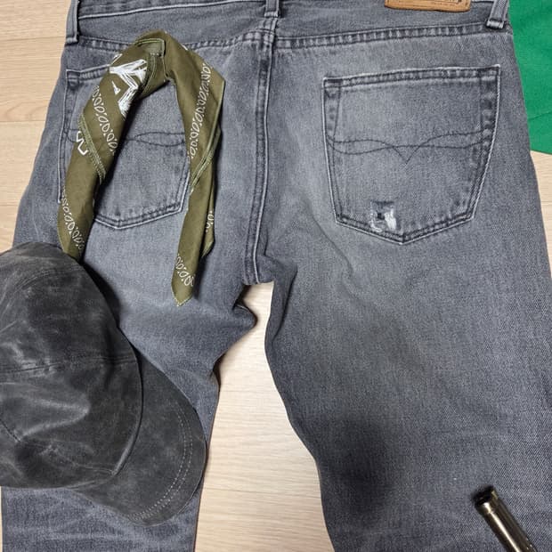 폴로 랄프로렌 그레이 데님 흑청 청바지 팬츠