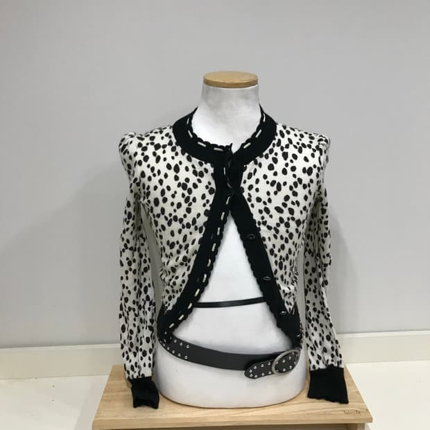 Leopard print fleece vintage jacket