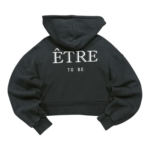 ✨ (바배) 에트레 세실 블랙 크롭 후드 집업