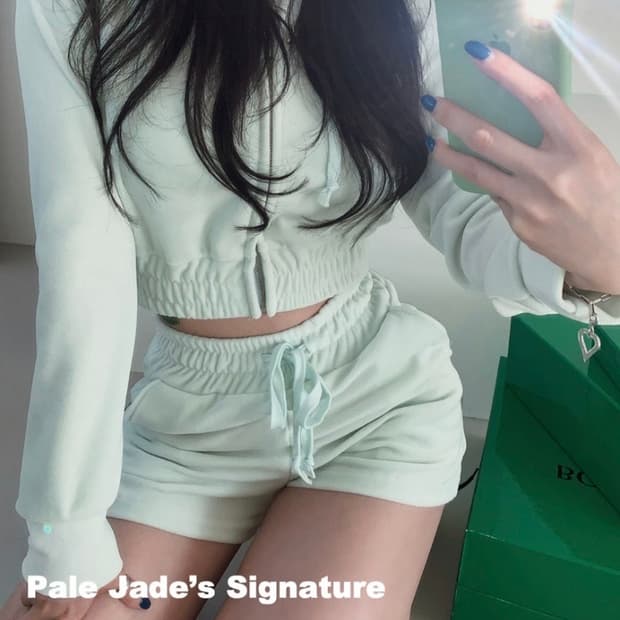 페일제이드 벨벳 트레이닝 후드집업