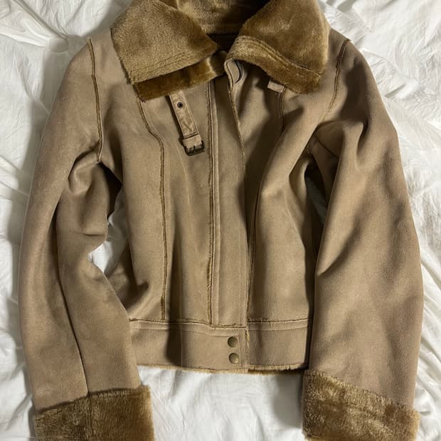 브라운 무스탕 하이넥 오네갸루 헤이세이갸루 히메갸루