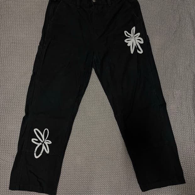 오베이 더블니 팬츠 블랙 34