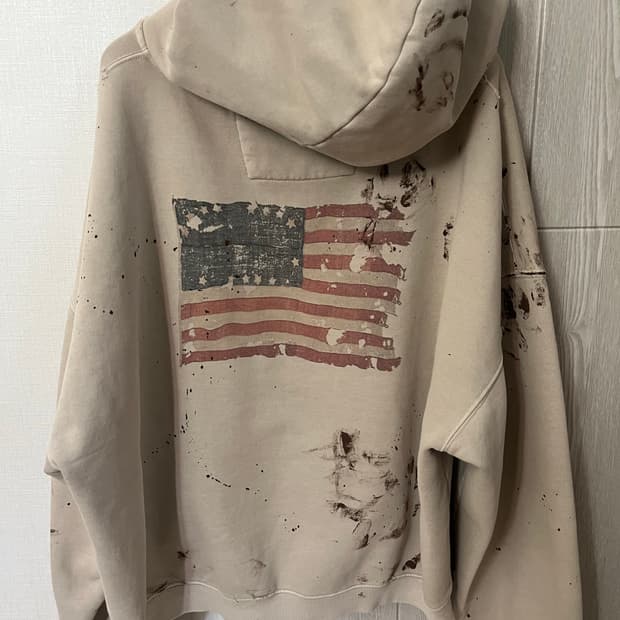 언더마이카 성조기 후드집업