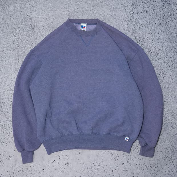 90s russell faded purple 맨투맨