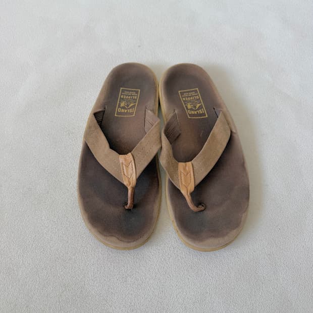 [US11]아일랜드슬리퍼(Island Slipper) 레더 쪼리 슬리퍼