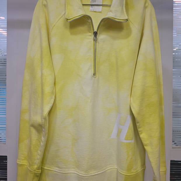 헬무트 랭 옐로우 하프 집업 맨투맨 XL