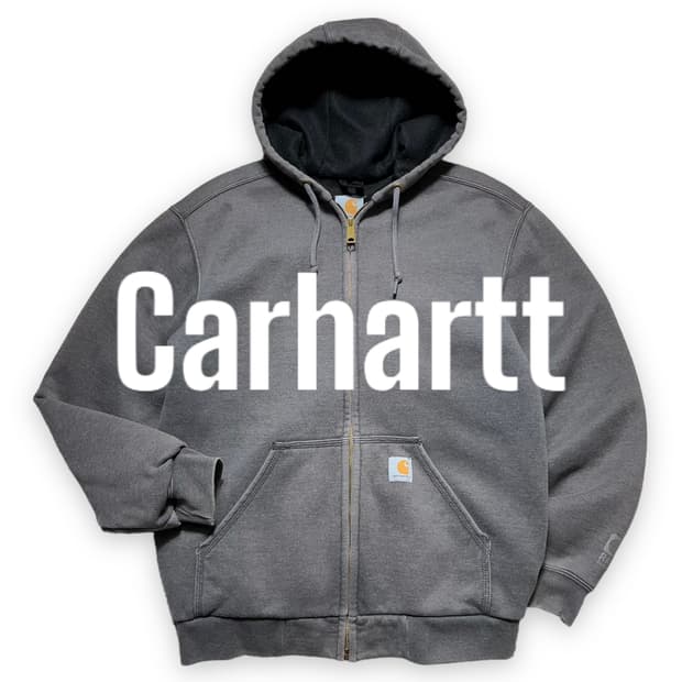 칼하트 그레이 써멀 후드집업