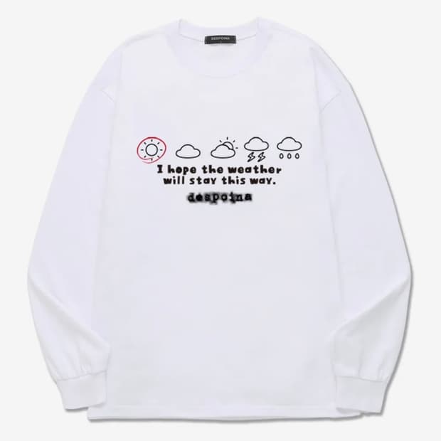우즈 Weather emoticon 롱슬리브 (DLS002) 화이트
