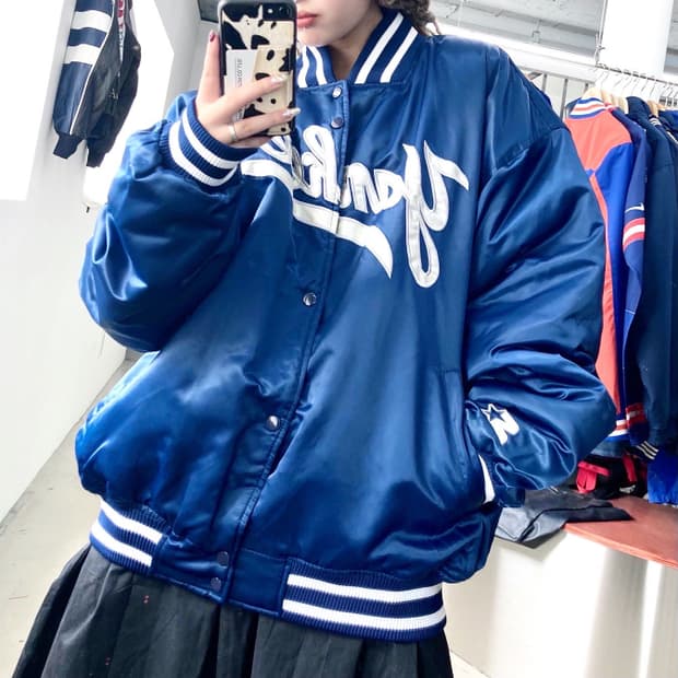 스타터 뉴욕 양키즈 오버사이즈 베이스 볼 전퍼