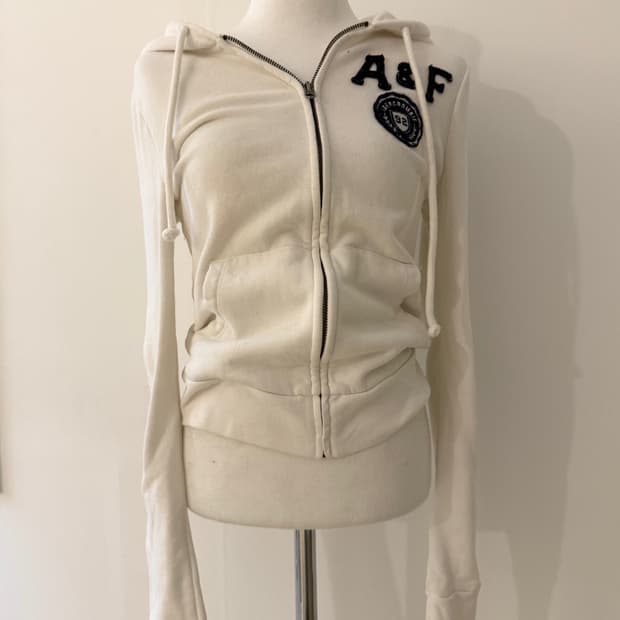 아베크롬비 화이트 후드집업