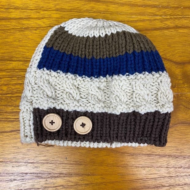 빈티지 컬러블럭 비니