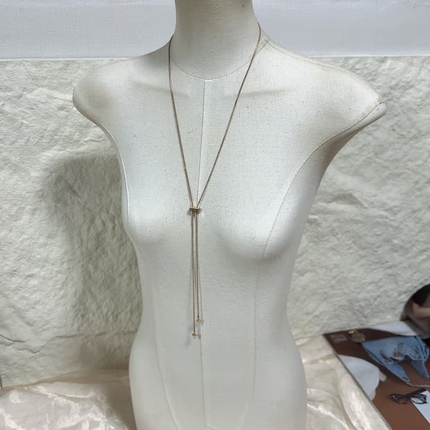 빈티지 스네이크체인 조절 목걸이