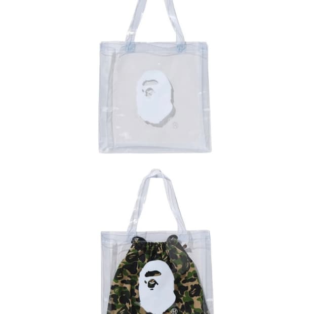 베이프 정품 에이비씨 카모 클리어 토트백 가방