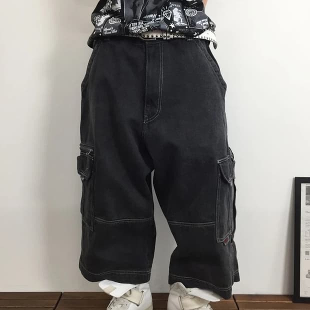 00s Hobo Denim Baggy Cargo Shorts