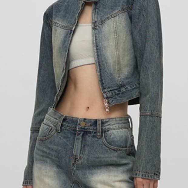 블랙업 데님자켓