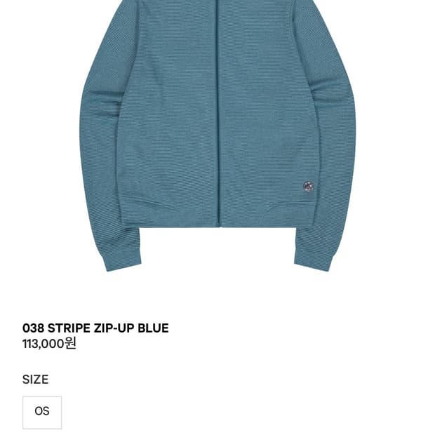 코이세이오 Coyseio 038 STRIPE ZIP-UP BLUE