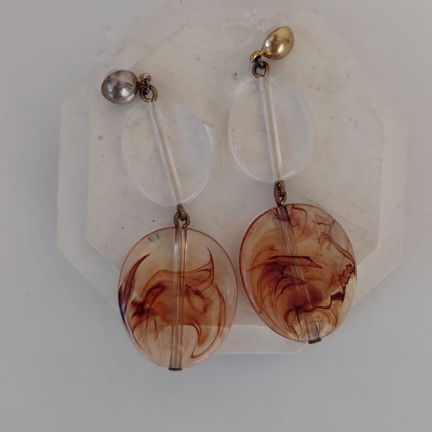 보헤미안 무드 마블 귀찌