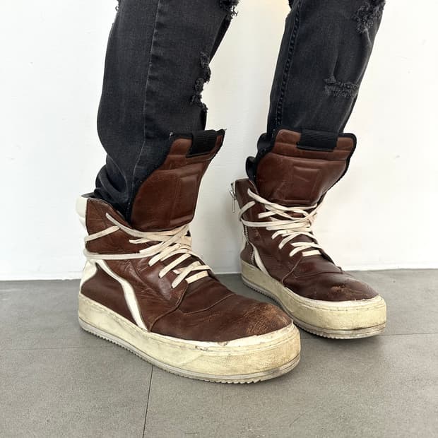 릭오웬스 지오바스켓 브라운