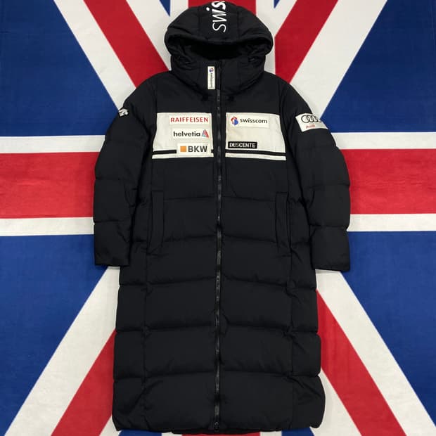 데상트 스키팀 덕다운 롱패딩 95