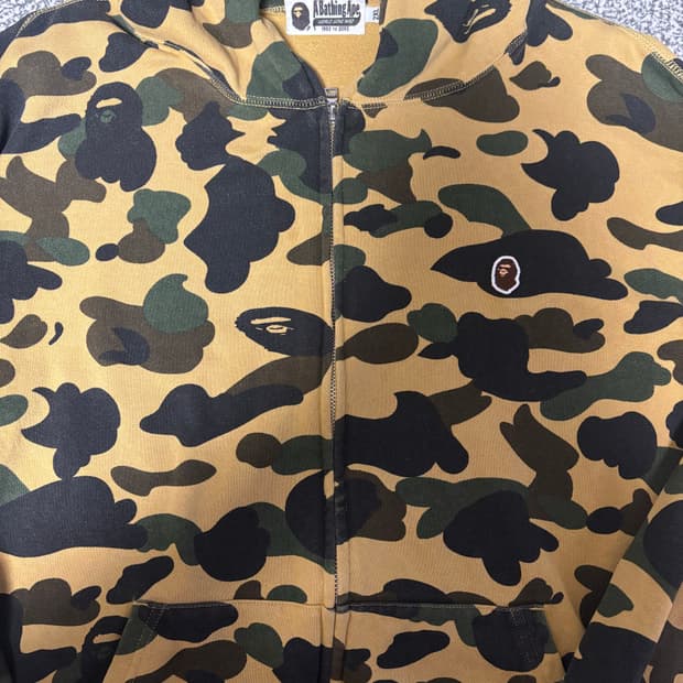 [2XL] 베이프 1st 원포인트 풀집업 황계
