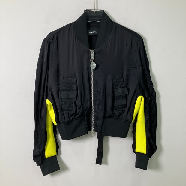 Diesel 디젤 셔링 크롭 봄버 자켓 XS