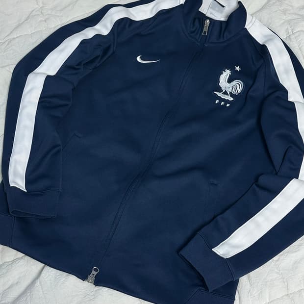 나이키 프랑스 국대 져지 트랙탑 라지 네이비