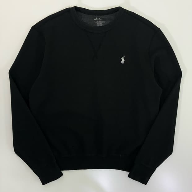 Polo  폴로 랄프로렌 자수 블랙 코튼 맨투맨