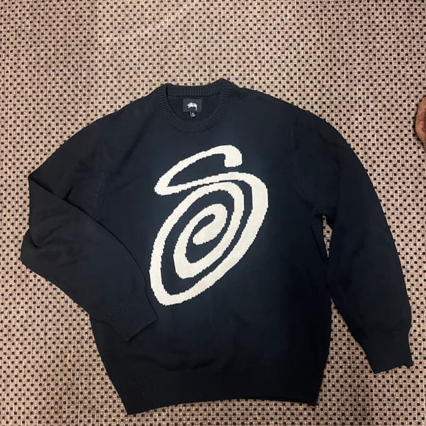 스투시 S 컬리 니트 XL