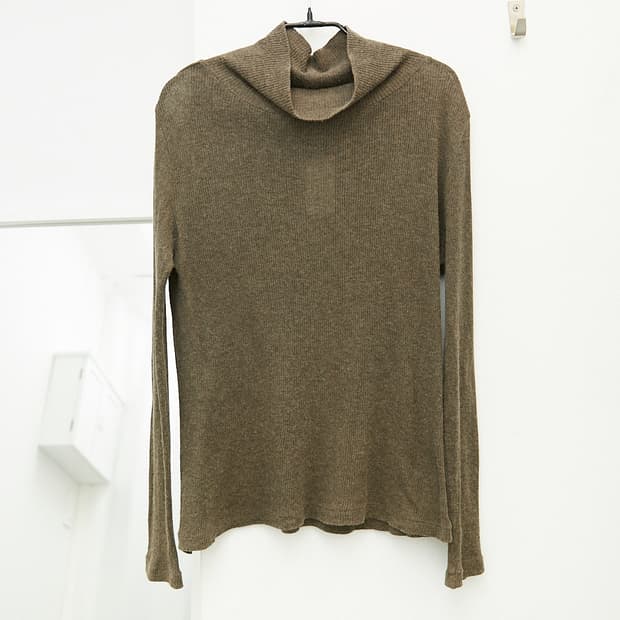 High Neck Ribbed Sweater