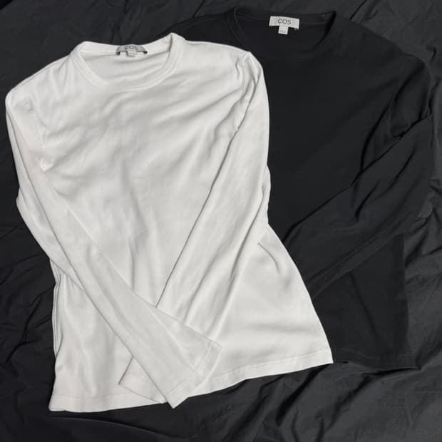 Cos 슬림 리브드 롱슬리브 (S)