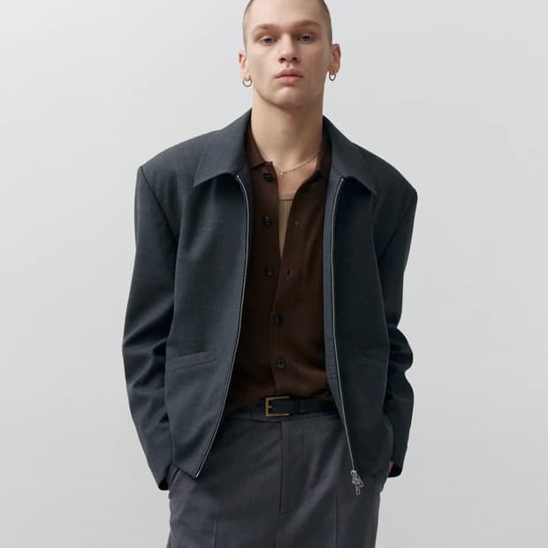 노이어 울 집업 크롭 자켓