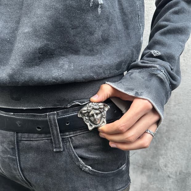 90s Gianni Versace Medusa Silver Belt
