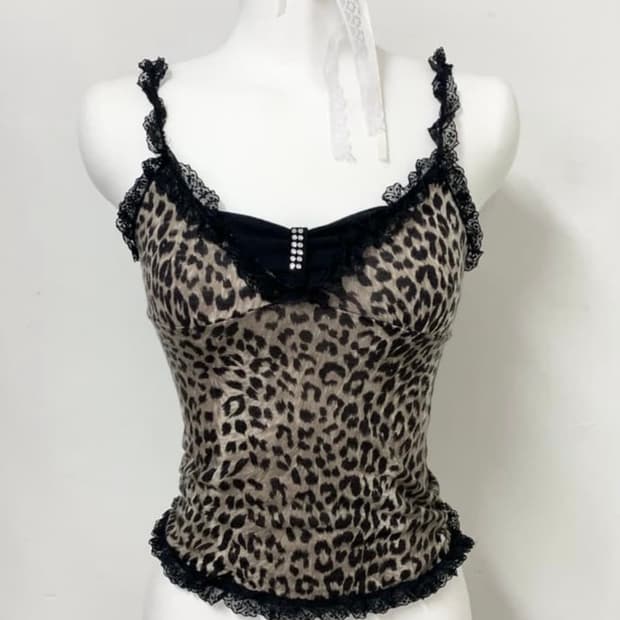 세실맥비 레오파드 레이스 탑 오네갸루 베메클 베이비메탈클럽