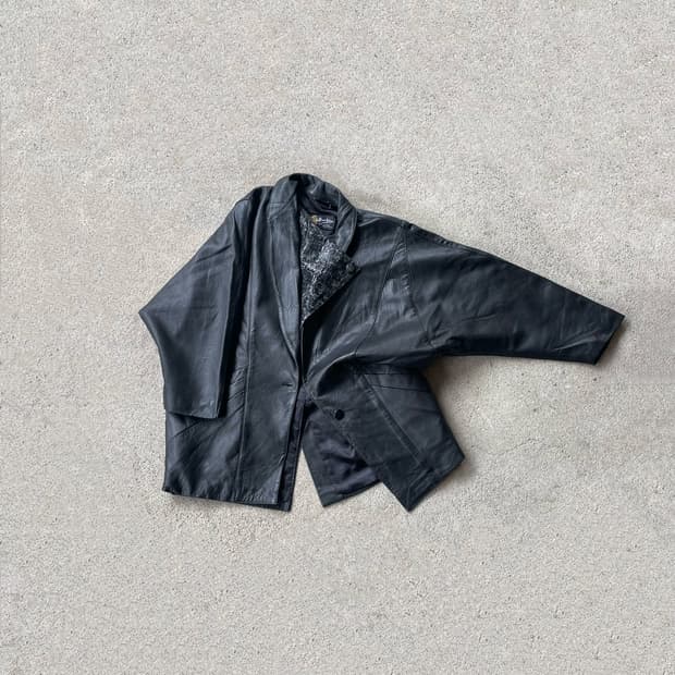 Black two way dolman sleeve jacket