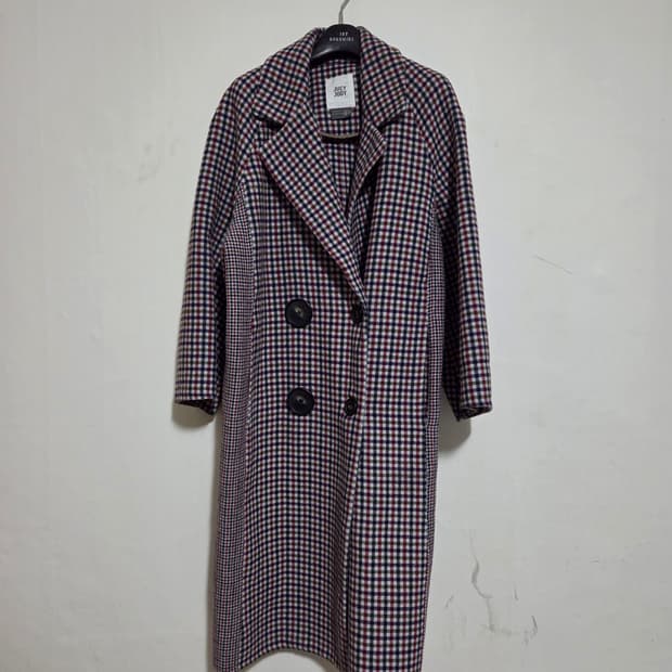 JUCY JUDY 체크 롱코트 XS