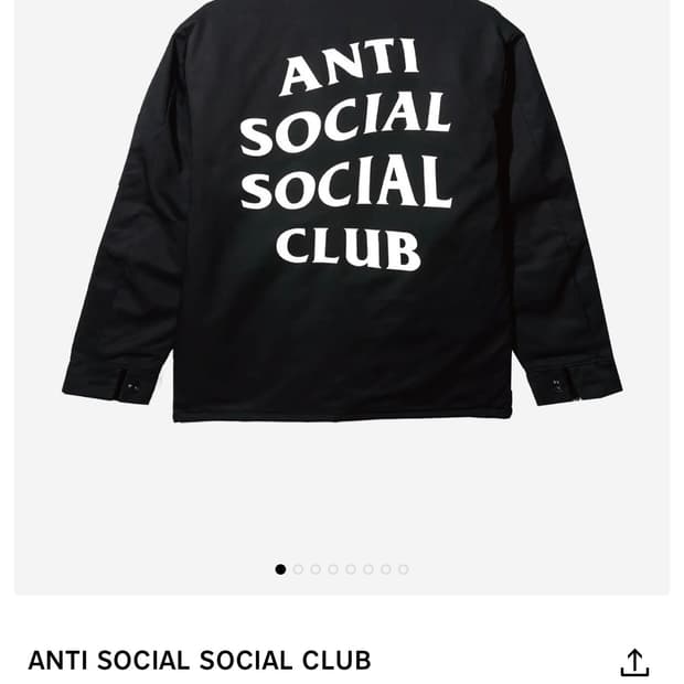 안티 소셜 소셜 클럽 에코 파크 자켓 블랙