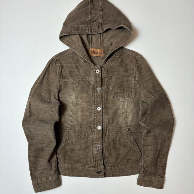 더블루스킨 코듀로이 페이딩 후디 자켓 PN8884