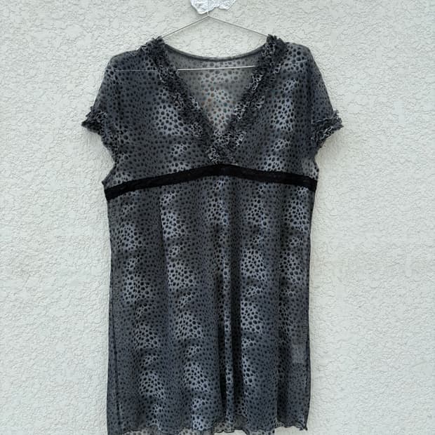 08 grey leopard lace one-piece