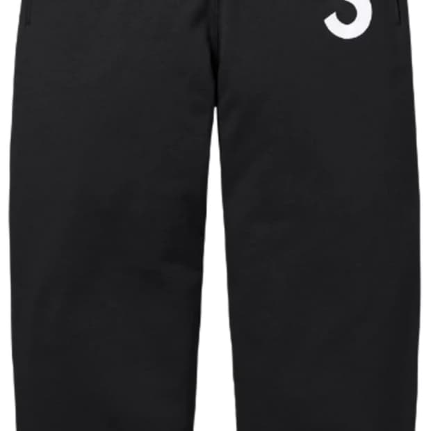 슈프림 25fw s logo 스웻팬츠 블랙 M