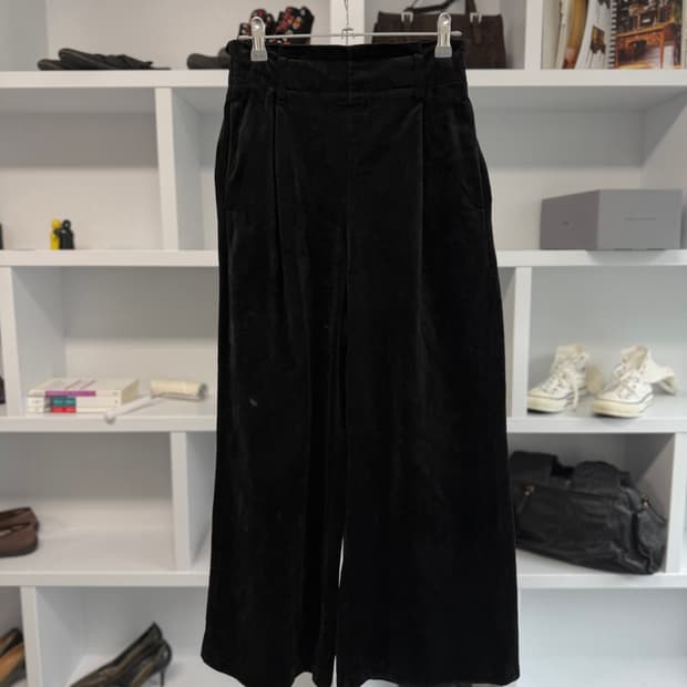 빈티지 벨루어 와이드 팬츠