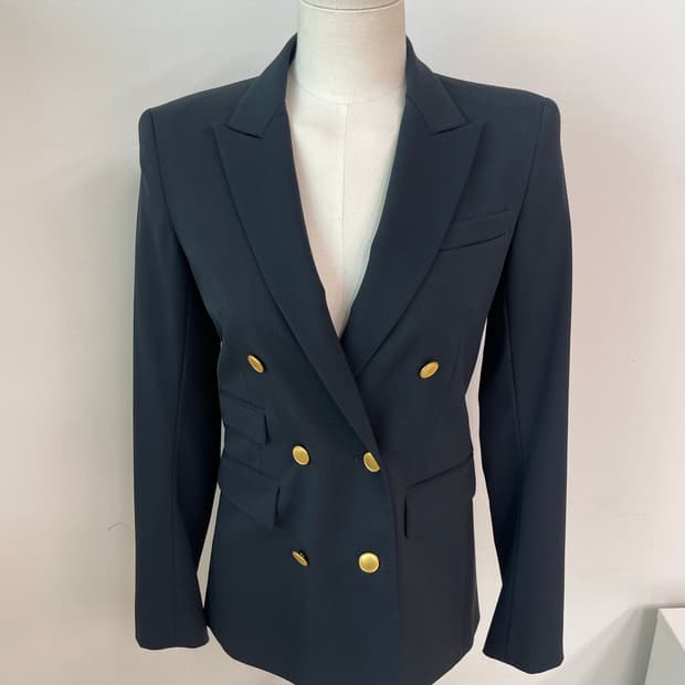 띠어리 theory 금장 더블 자켓 44~55