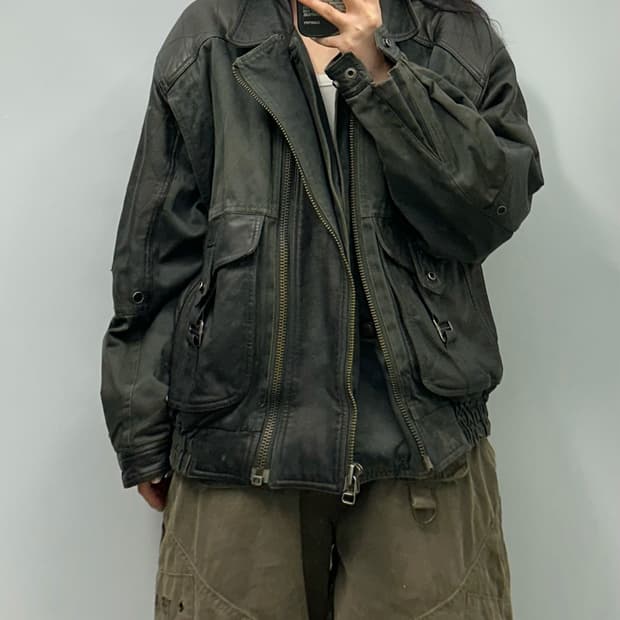 Vintage 빈티지 레더 봄버 자켓