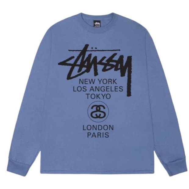 [레어] 스투시 월드투어 롱슬리브 티셔츠 스톰 2023
