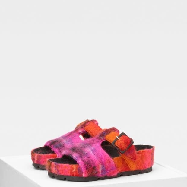 Celine boxy mohair flat sandals