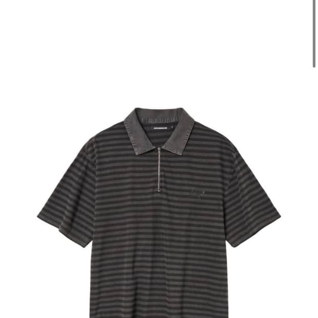 해칭룸 VTG Stripe Polo Tee 1/2 Charcoal 3