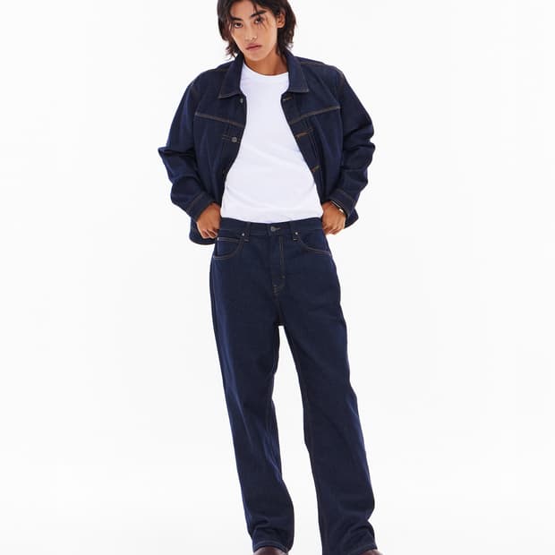 Lee 맨 릴랙스드핏 논페이드 데님 팬츠 인디고 로우